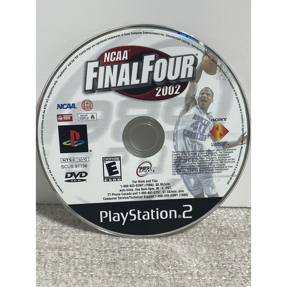 NCAA Final Four 2002 - PlayStation 2 (PS2) Game Disc